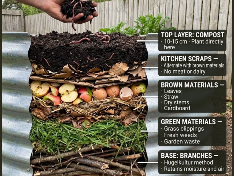 How To Build A Fertile Raised Garden Bed Using Free Natural Materials 